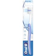 Oral-B 123 Indicator Medium Toothbrush 40mm Χειροκίνητη Οδοντόβουρτσα, Μέτρια 1 Τεμάχιο - Λιλά