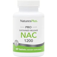 Natures Plus Pro NAC 1200mg Συμπλήρωμα Διατροφής Ακετυλοκυστεΐνης με Ισχυρές Αντιοξειδωτικές & Βλεννολυτικές Ιδιότητες με Ηπατοπροστατευτική Δράση 60tabs