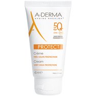 A-Derma Protect Creme Visage Spf50+ Fragrance Free Αντηλιακή Κρέμα Προσώπου Πολύ Υψηλής Προστασίας Χωρίς Άρωμα για Κανονική - Ξηρή Επιδερμίδα 40ml