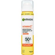 Garnier Skinactive Brightening Over Make Up UV Invisible Mist Spf50+ Σπρέι Προσώπου Πολύ Υψηλής Προστασίας για Καθημερινή Χρήση 75ml