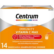 Centrum Immunity Vitamin C Max Vit.C 1000mg & Vit.D Συμπλήρωμα Διατροφής για Ενίσχυση του Ανοσοποιητικού & Ενέργεια, Γεύση Πορτοκάλι 14 Sachets