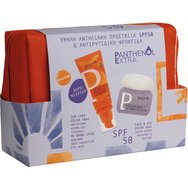 Panthenol Extra Promo Sun Care Color Spf50 Face Cream-Gel 50ml & Anti-Wrinkle & Revitalizing Face & Eye Cream 50ml & Δώρο Νεσεσέρ 1 Τεμάχιο