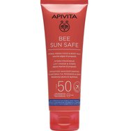 Apivita Bee Sun Safe Hydra Fresh Face & Body Milk Spf50 Travel Size Ενυδατικό, Αντηλιακό Γαλάκτωμα Υψηλής Προστασίας για Πρόσωπο - Σώμα, με Θαλάσσια Φύκη & Πρόπολη 100ml