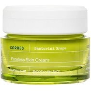 Korres Santorini Grape Poreless Skin Face Cream Κρέμα Τζελ Προσώπου για Ρύθμιση της Λιπαρότητας & για Μείωση των Πόρων 40ml