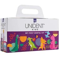 Intermed Unident Kids Promo Toothpaste 1400ppm Fluoride 6+ Years Bubblegum Flavor 50ml & Mouthwash 100ppm Fluoride Bubblegum Flavor 100ml & 3+ Years Children's Toothbrush 1 Τεμάχιο - Μώβ