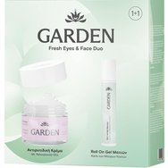 Garden Promo Anti-Wrinkle Cream with Hyaluronic Acid for Face & Eyes 50ml & Roll-on Eye Gel for Dark Circles 20ml
