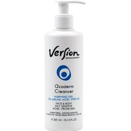 Version Azaderm Cleanser Purifying Gel for Face, Body & Oily, Sensitive Acne Prone Skin Λεπτόρρευστο Gel Καθημερινού Καθαρισμού Προσώπου & Σώματος με 10% Αζελαϊκό Οξύ & Ήπιες Επιφανειοδραστικές Ουσίες 300ml