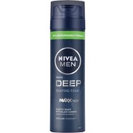 Nivea Men Deep Black Carbon Shaving Foam Αφρός Ξυρίσματος Κατά των Ερεθισμών με Μαύρο Άνθρακα 200ml