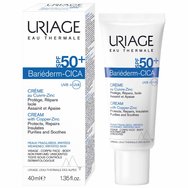 Uriage Bariederm-Cica With Cu-Zn Cream Spf50+, Προστατευτική Αναπλαστική Κρέμα Πολύ Υψηλής Προστασίας Ιδανική για το Εύθραυστο Δέρμα 40ml