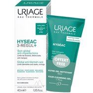 Uriage Promo Hyseac 3-Regul+ Anti-Blemish Global Care 40ml & Δώρο Anti-Blemish Cleansing Gel 50ml