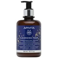 Apivita Cleansing Foam for Face & Eyes Limited Edition 300ml,Κρεμώδης Αφρός Καθαρισμού, Ντεμακιγιάζ για Πρόσωπο & Μάτια, Κατάλληλο για Όλους τους Τύπους Δέρματος