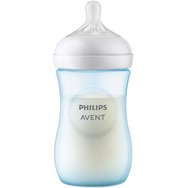 Philips Avent Natural Response Bottle 1m+ Μπιμπερό Πολυπροπυλενίου με Θηλή Σιλικόνης Ροής 3 Οπών 260ml, Κωδ SCY903/21 - Μπλε