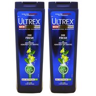 Ultrex Πακέτο Προσφοράς Men 24h Fresh Αντιπιτυριδικό Σαμπουάν με Εκχύλισμα Λεμονιού & Μέντας για Αίσθηση Φρεσκάδας 2x360ml