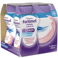 Nutricia Fortimel Protein 1,5 kcal/ml Strawberry Πόσιμο Θρεπτικό Σκεύασμα Πλούσιο σε Πρωτεΐνες, Μέταλλα & Ιχνοστοιχεία για την Αντιμετώπιση Προβλημάτων Υποσιτισμού & Δυσθρεψίας που Σχετίζονται με Ασθένεια, με Γεύση Φράουλα 4x200ml