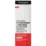 Neutrogena Clear & Defend+ 4% Niacinamide + Panthenol Gel Moisturiser Ενυδατικό Gel Προσώπου με Νιασιναμίδη & Πανθενόλη Κατάλληλο για Ξηρή - Ευαίσθητη Επιδερμίδα 50ml