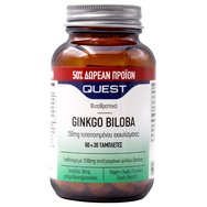 Quest Ginkgo Biloba 150mg Συμπλήρωμα Διατροφής Ισοδύναμο με 7500mg Αποξηραμένων Φύλλων Βοτάνων 90tabs