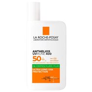 La Roche-Posay Anthelios UVMune 400 Oil Control Fluid Spf50+,Λεπτόρρευστη Αντηλιακή Κρέμα Προσώπου, Πολύ Υψηλής Προστασίας, Κατάλληλη για Λιπαρές Επιδερμίδες 50ml